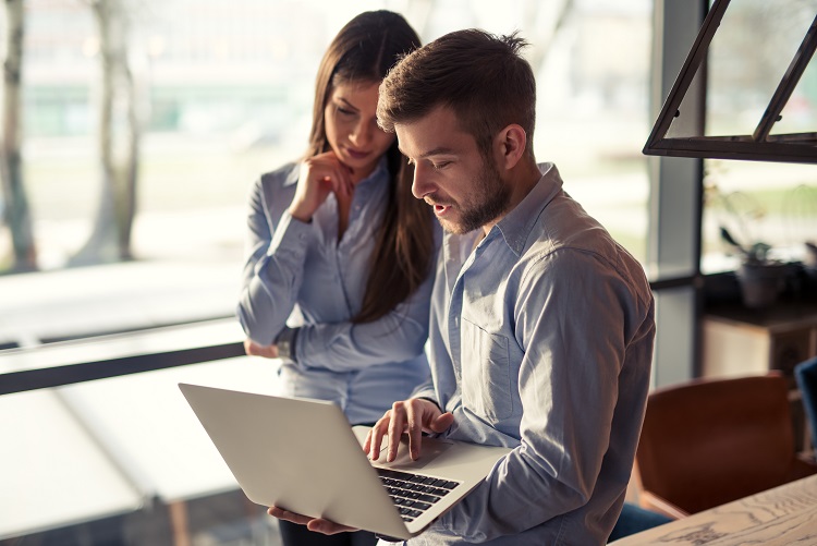 business photo with 2 people